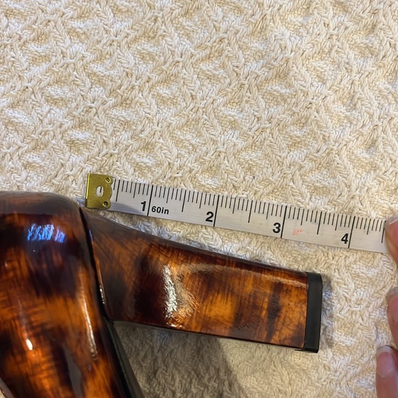 Amalfi by Rangoni tortoiseshell glossy heels Cushioned insoles. Copper brown 6.5 - Picture 12 of 13